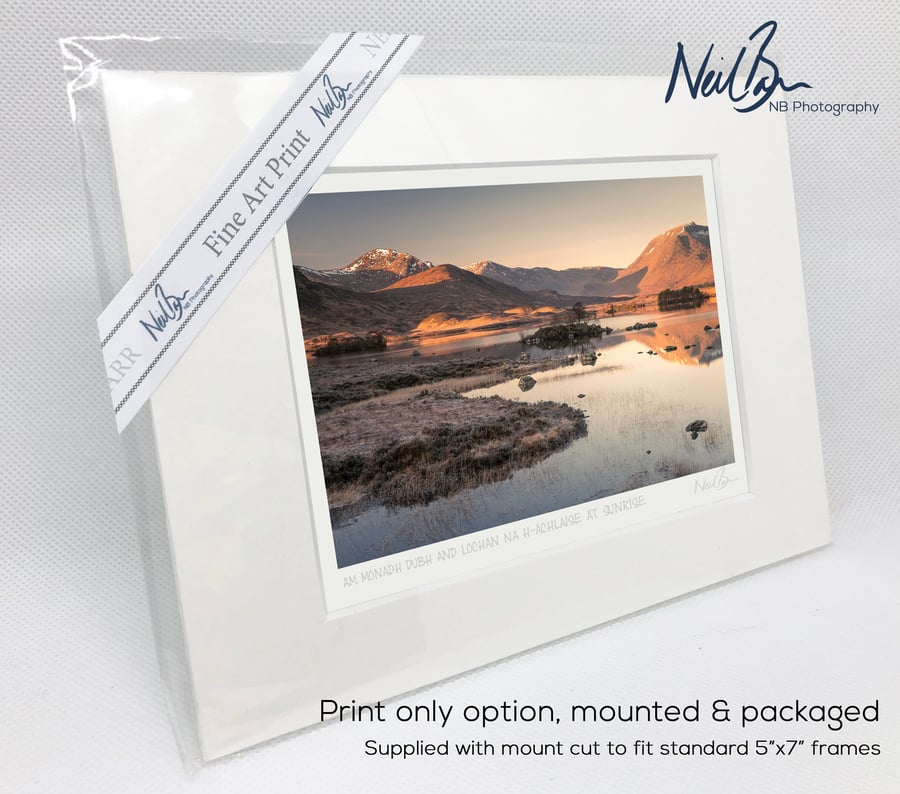 Rannoch Moor Glen Coe Scotland - A6 (7" x 5") Unframed Print