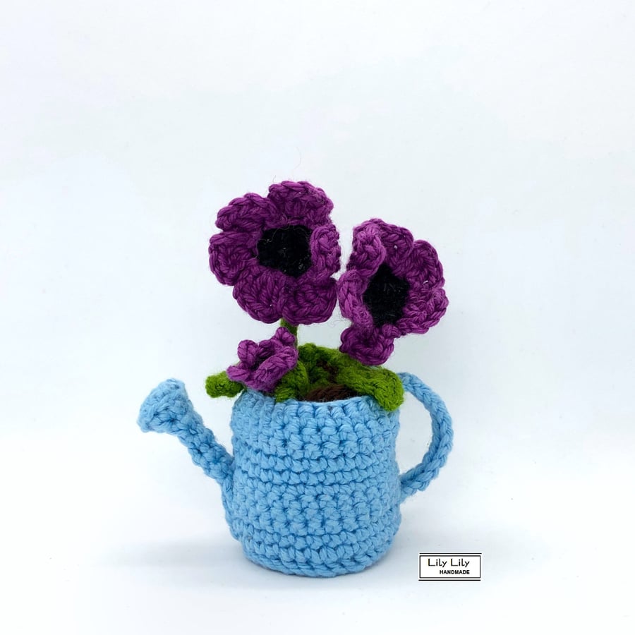 SOLD Everlasting Flowers, Watering can planter by Lily Lily Handmade 
