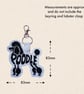 Poodle Keyring - Dog Silhouette Word Art Accessory - Image 5