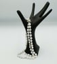 Natural pearl necklace with a special silver crystal clasp  A unique gift - Image 2