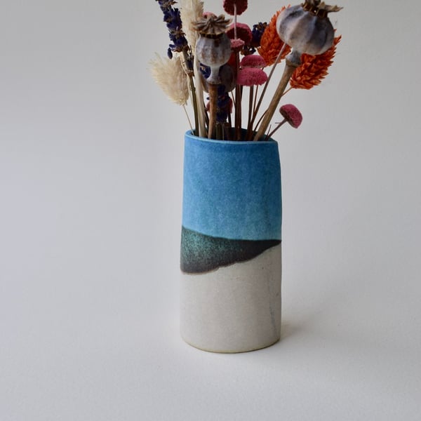  Landscape Stoneware Bud Vase