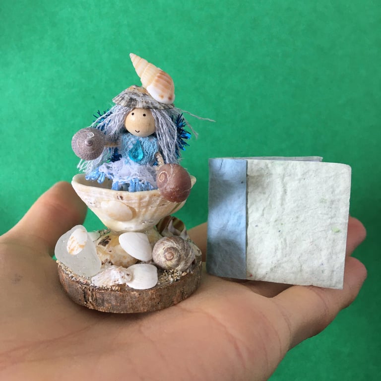 Very Tiny Sea Shell Fairy Decoration, Fairy Doll Ornaments