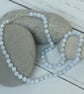 Blue Lace Agate Necklace with Sterling Silver - Image 1