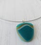 Fused Glass Pebble Pendant and Choker - Image 2