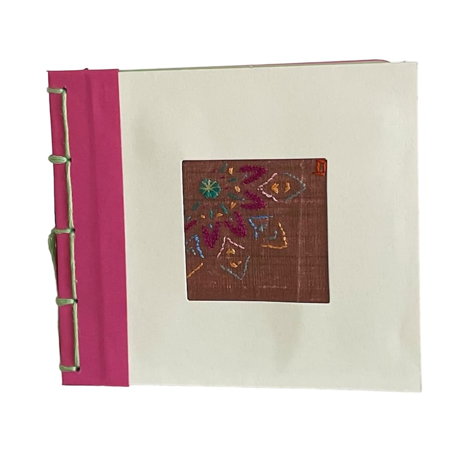 Handmade Notebook with hand embroidered cover 