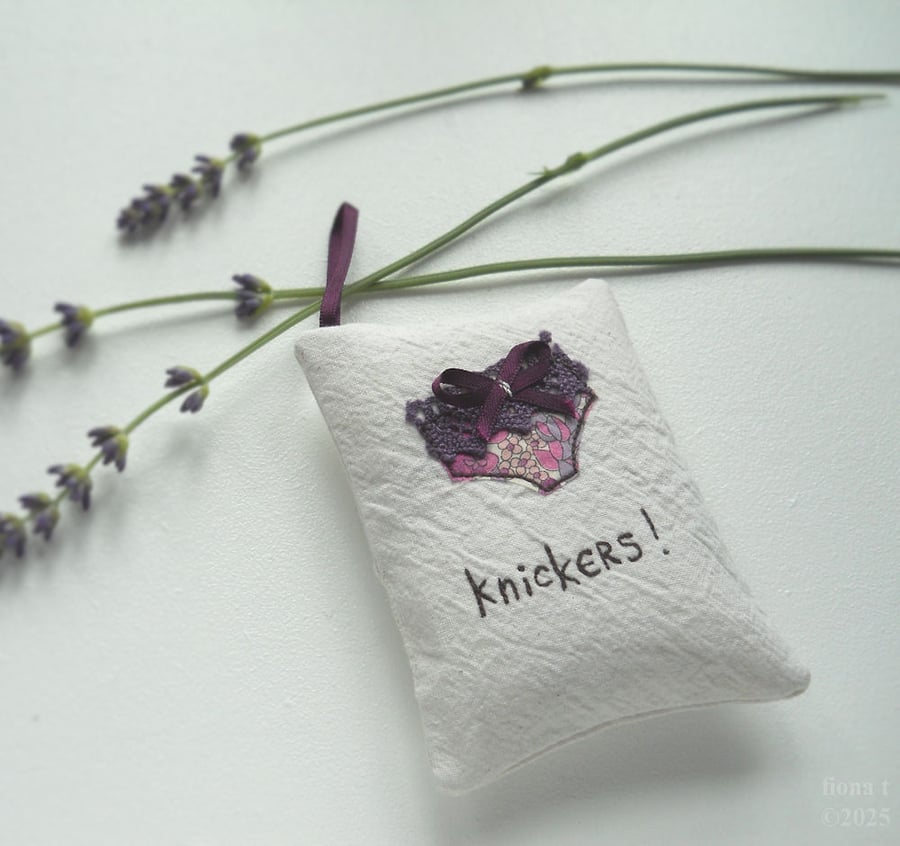 freehand embroidered lavender bag sachet hanging decoration 