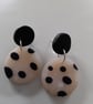 WHITE  TRANSLUCENT POLYMER CLAY STUD EARRINGS  -  FREE POSTAGE  - Image 3