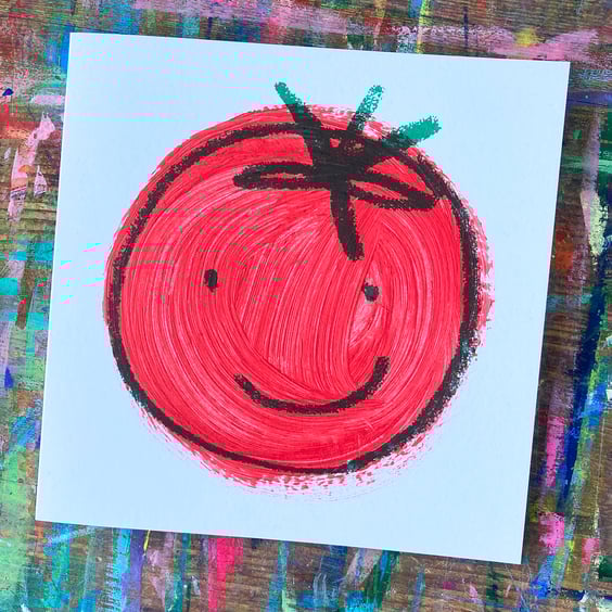Happy Tomato card by Jo Brown