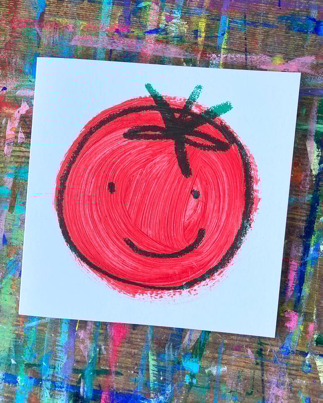 Happy Tomato card by Jo Brown