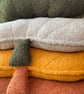 Mustard Yellow Boucle Pumpkin Cushion Autumn Fall Halloween Decor Pillow - Image 7