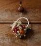 Mini dried flower Autumn inspired wreath hanging decoration