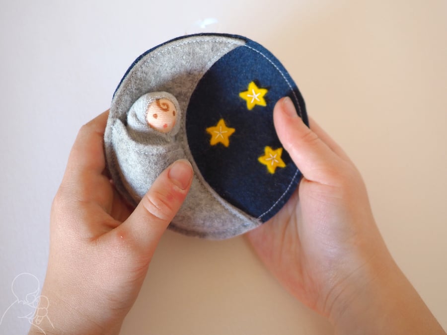 Moon baby doll gift for new baby Folksy