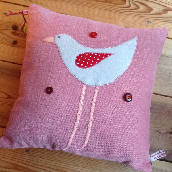 SALE Bird Design Handmade Cushion