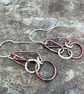Copper and Silver Chunky Chain Link Earrings  - Image 5