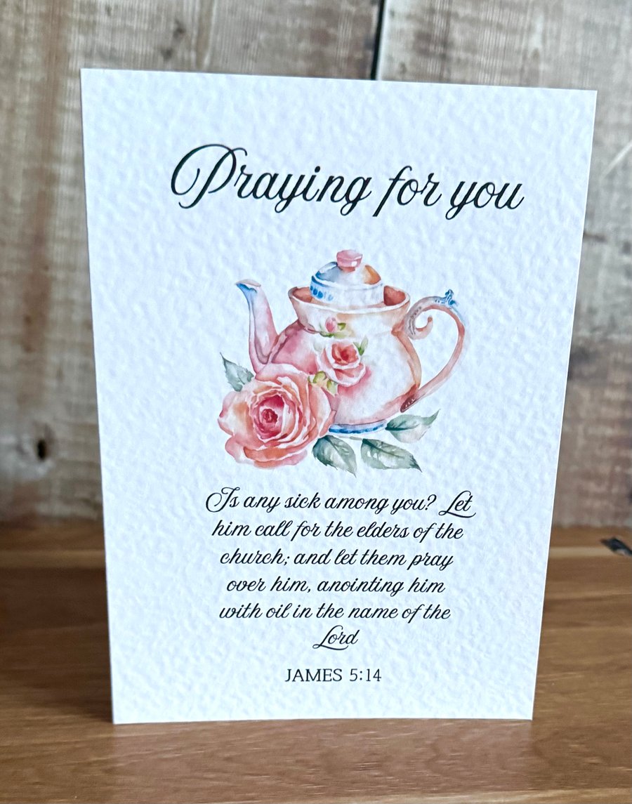 Christian Bible verse card Praying for you 