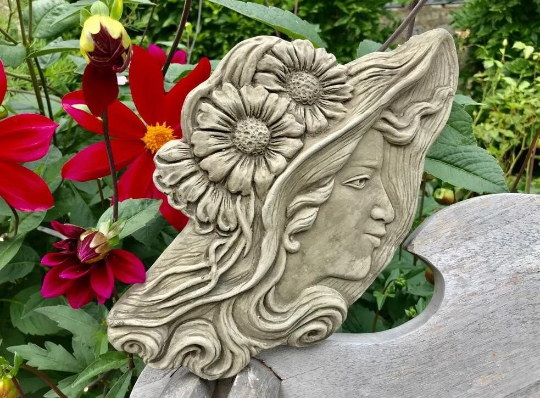 Frances Wall Plaque Stone Garden Ornament