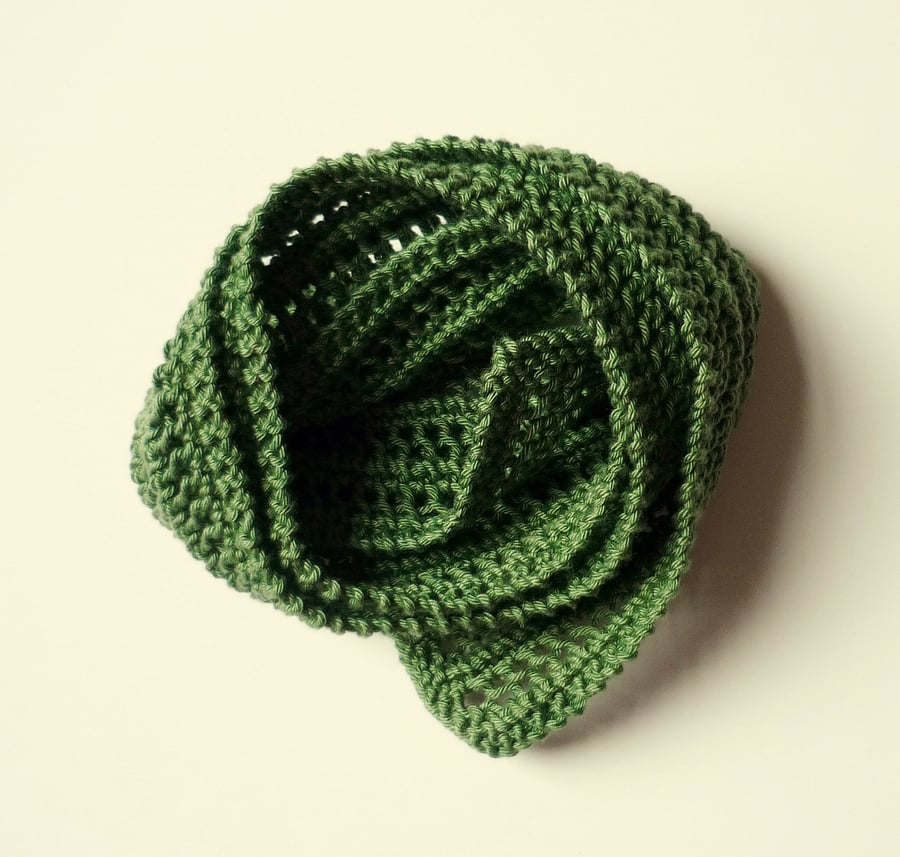 Decorative neck scarf - Handmade cotton gift - Ladies' knitwear