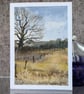 Winter Oak. Handpainted Blank Card. Watercolour 260184 - Image 5