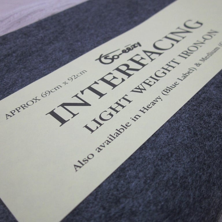 Black Light Weight Iron-on Interfacing