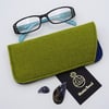 Harris Tweed eyeglasses case in lichen green
