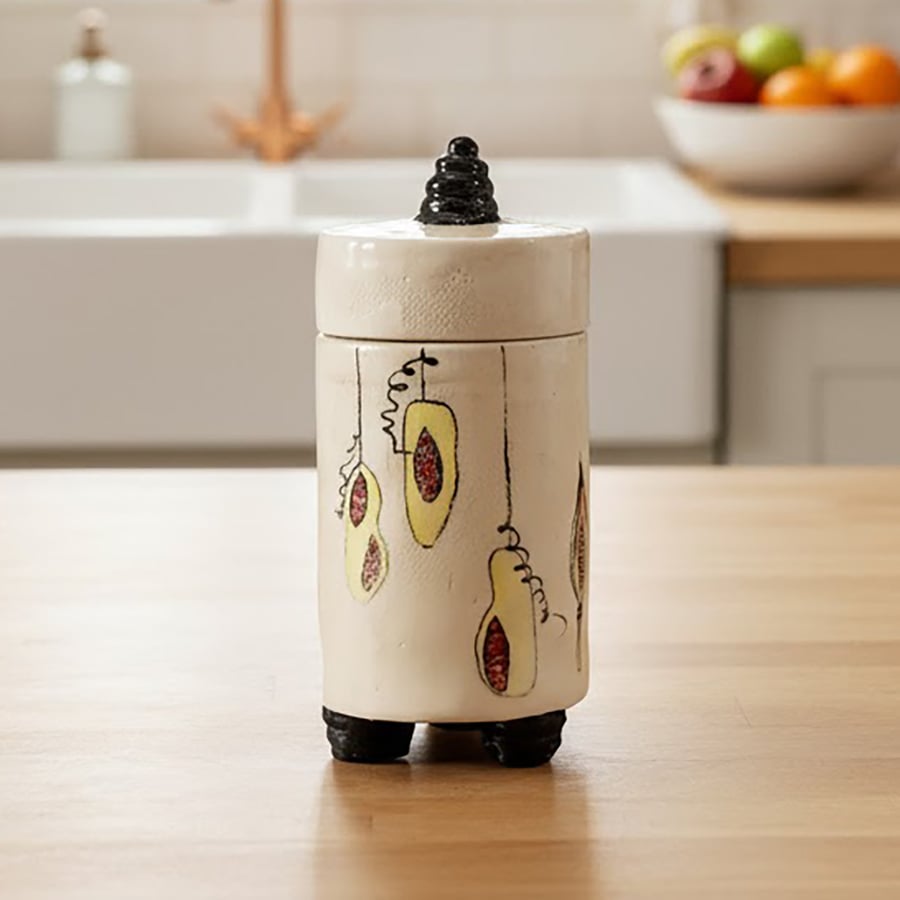 'Seeds of Happiness' keepsake pot -handmade ceramic