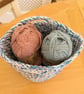 Summer seconds - Crochet project bag in blue, teal and purple yarns - Image 2