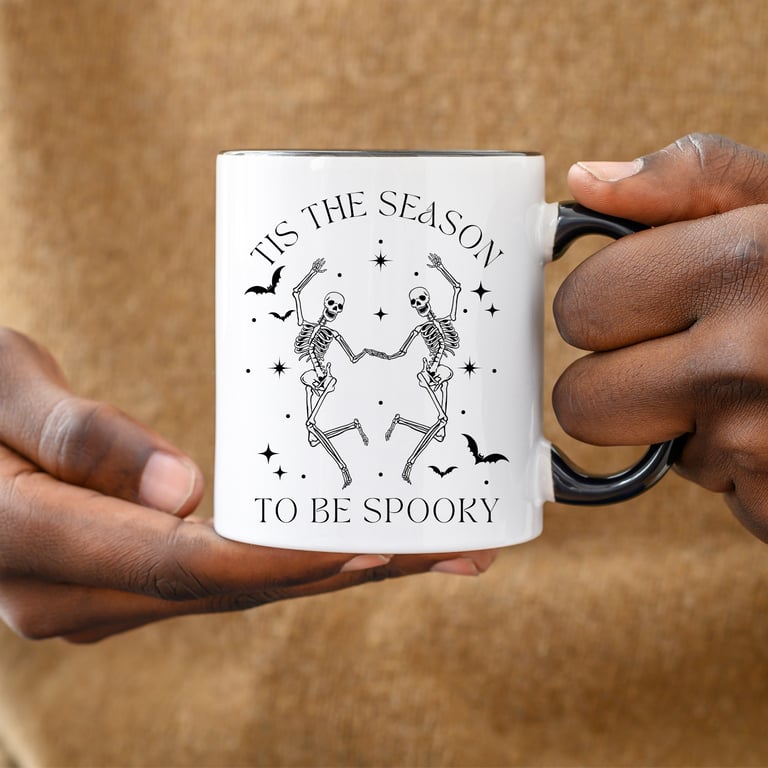 Tis The Season To Be Spooky - Halloween Mug, Skeleton Mug, Spooky Mug Gift