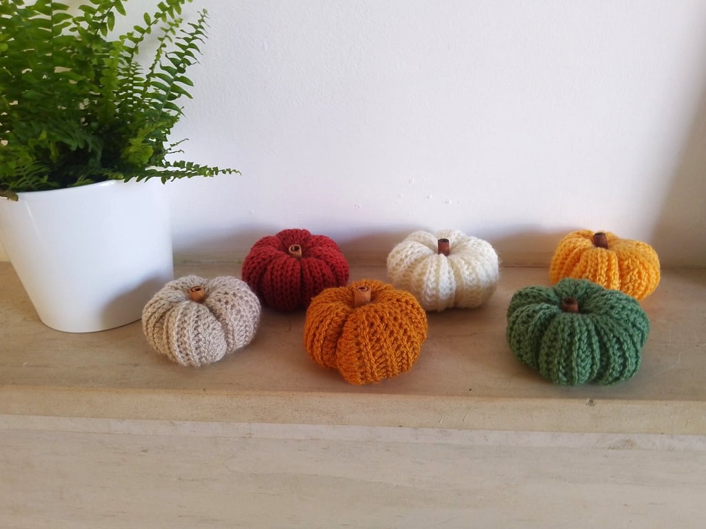 Autumn Folk Style Crochet Pumpkins