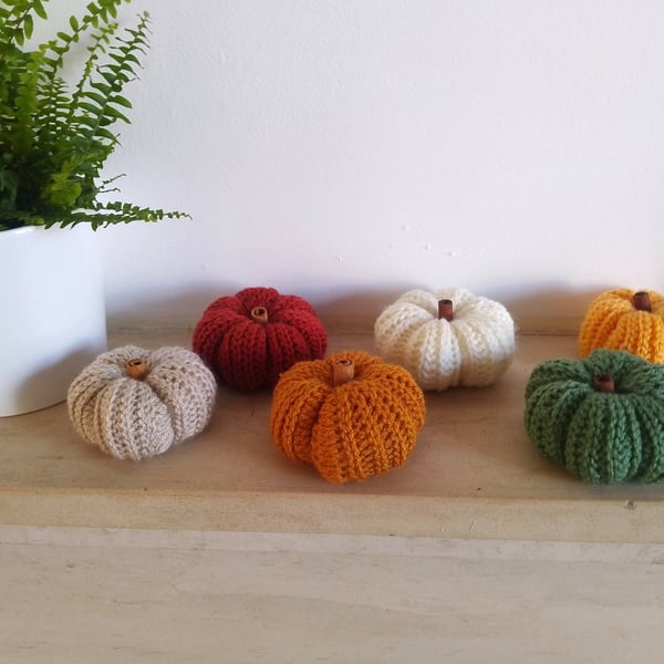 Autumn Folk Style Crochet Pumpkins