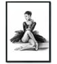 Ballerina pencil drawing print, Ballerina illustration wall art, ballerina gift - Image 1