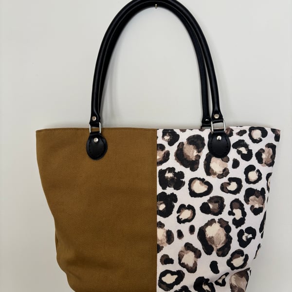 The Stanley Leopard structured tote bag