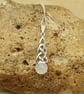 Rainbow Moonstone Celtic knot Pendant. June Birthstone - Image 1