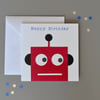 Happy Birthday Red Robot Card