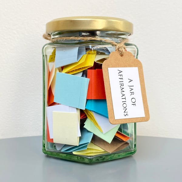 A Jar of Affirmations - Wellness Self Care - Mental Health Quote Gift