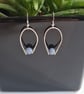 925 Silver & Blue Crackled Agate Dangle Drop Earrings Earings Gift Jewellery - Image 2