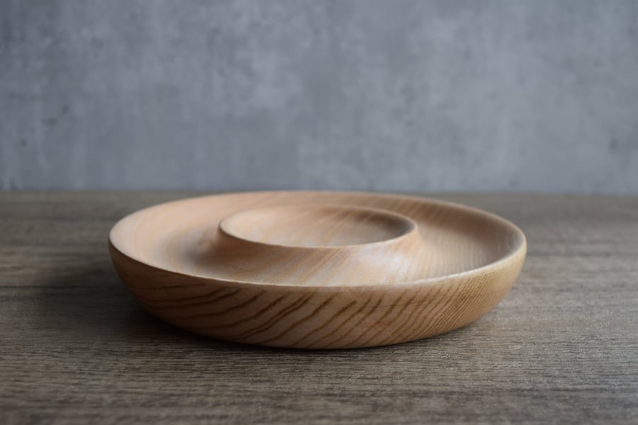 Wood Turned Ash Jewellery Dish 