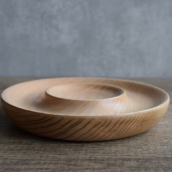 Wood Turned Ash Jewellery Dish 