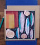 Feathers, snails and books card from original artwork 
