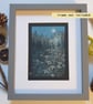 Moonlit Night Flower Meadow, original landscape art, wall art, floral landscape - Image 2