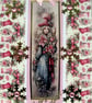 Hand Crafted Decoupage Chistmas Card - Happy Christmas (3241) Girl in Costume - Image 1