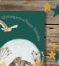 Happy Birthday card -  hares moon illustration -Birthday wishes - Image 2