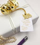 Gold Foiled Wedding Gift Tag, Glitter Mr & Mrs, Handmade Label - Image 1
