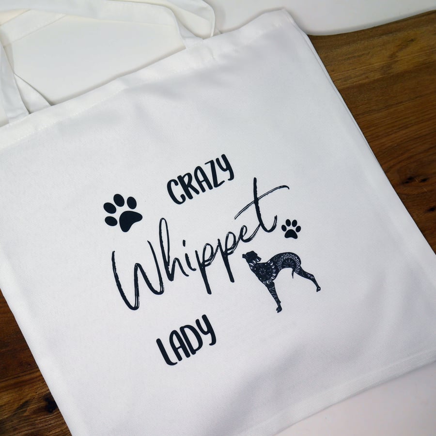 Whippet, Whippet Gift, Whippet Lover, Whippet Bag, Reusable Bag, Whippet Tote, 