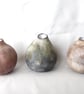 Hand Built Round Textured Bud Vase, Hand Painted Solace Vessel, Rustic Pottery - Image 9
