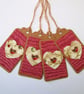 Set of 4 Christmas robin gift tags - Image 1