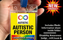 Disability Awareness badges with hook and loop fixing for wheelchairs & luggage