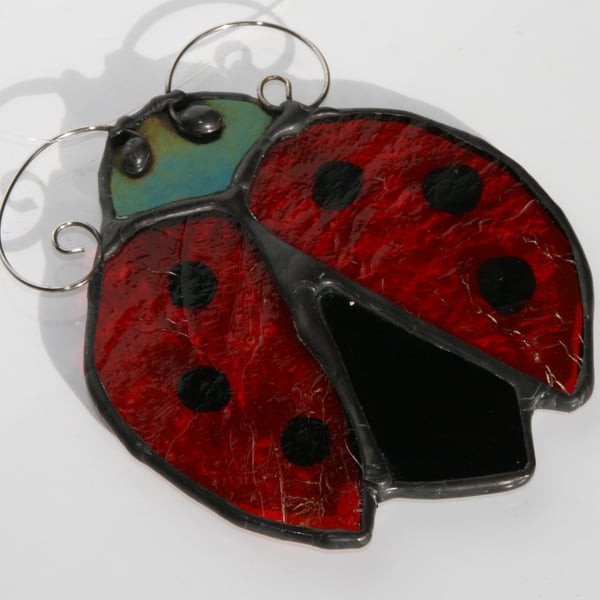 Hand made stained glass ladybird suncatcher