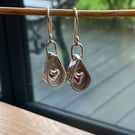 Shadow box heart earrings - bold but delicate