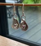 Shadow box heart earrings - bold but delicate