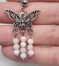 Freshwater Pearl Butterfly Earrings Stainless Steel Studs Handmade - Image 7